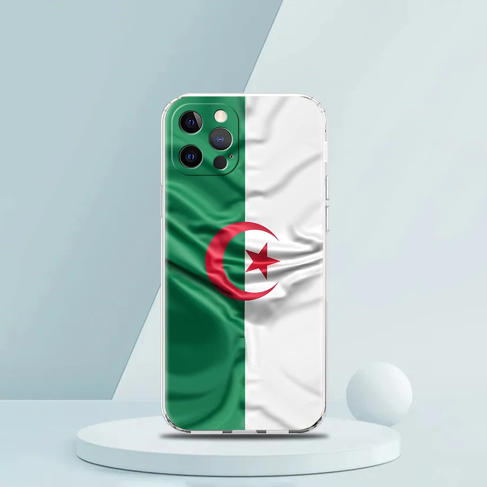 Coque Algérie 🇩🇿🔥 | Transparente + Protection Antichoc iPhone Style