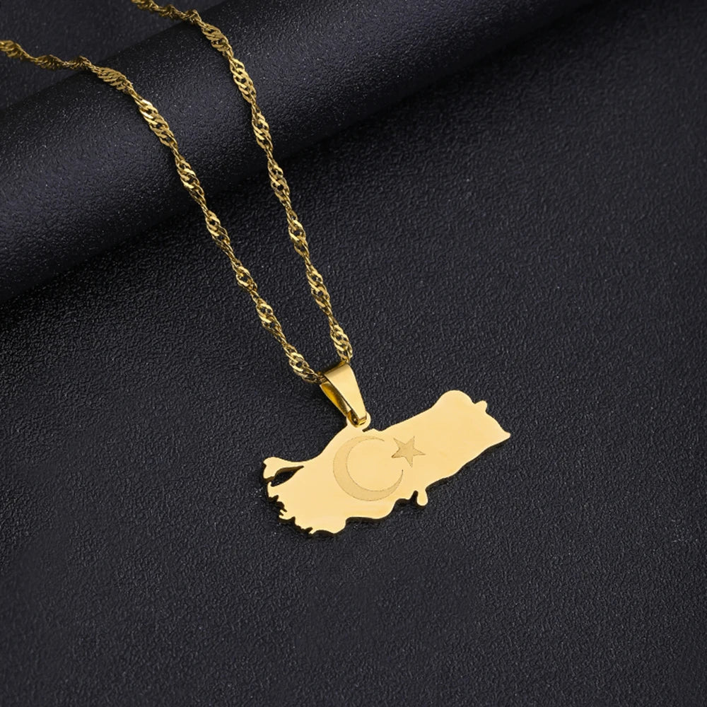Turkey Map Necklace 🔥🇹🇷✨ | Porte La Turquie Près De Ton Cœur
