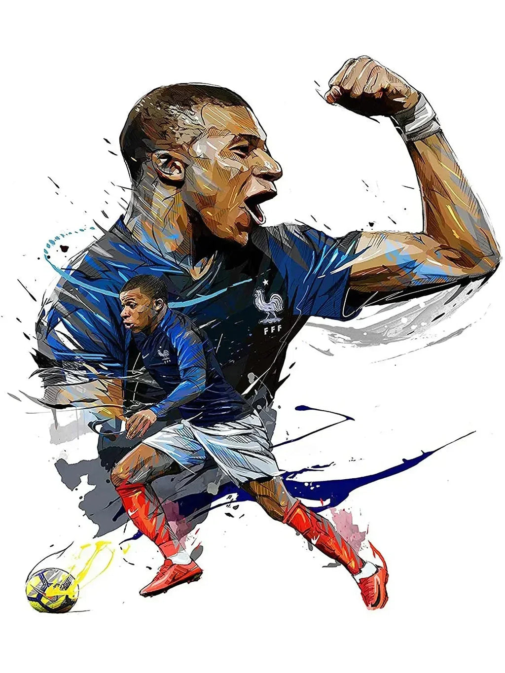 Watercolor Football Art 🔥🎨⚽ | Quand Le Football Devient Une Œuvre D'Art