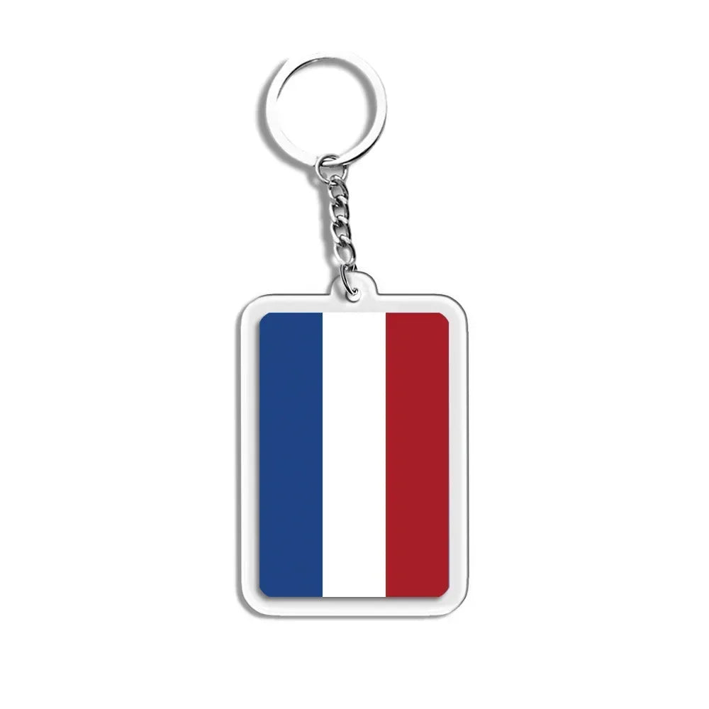 Porte-Clés Drapeaux du Monde Acrylique – Multi-Pays 🌍