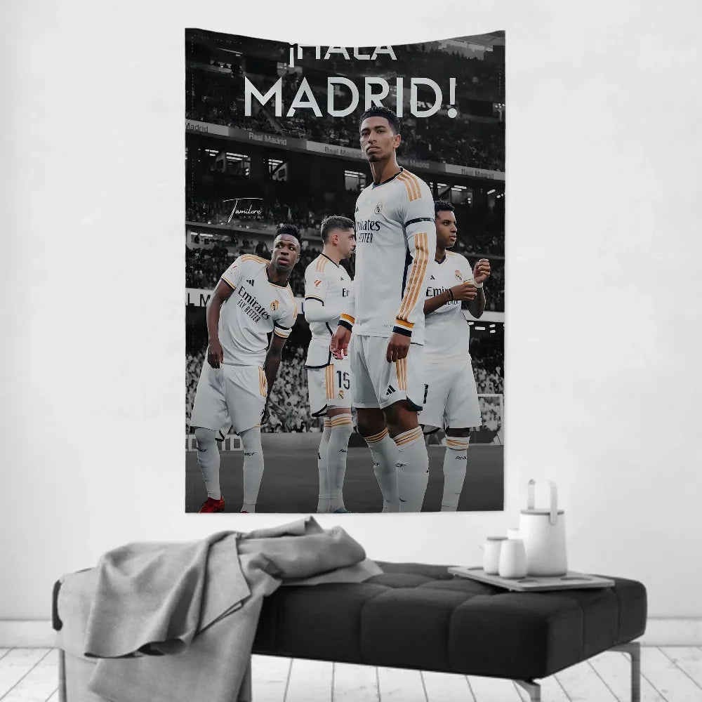 Tapisserie Murale Football ⚽ - Décoration Fan de Foot - Plusieurs Tailles & Coloris